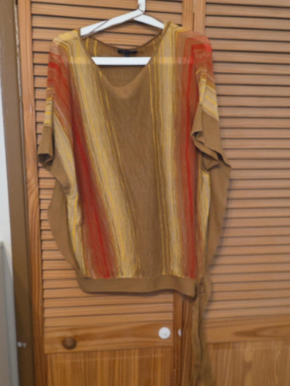Anne Klein Ribbed Knit Top in Mustard